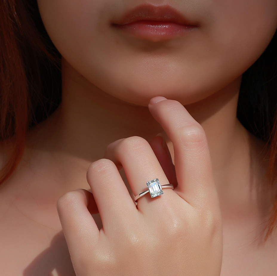 The Celine Emerald-Cut Solitaire Ring