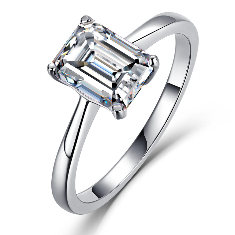 The Celine Emerald-Cut Solitaire Ring