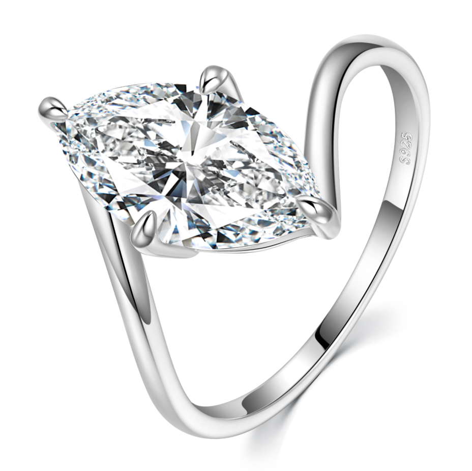 The Astrid Floating Marquise Ring